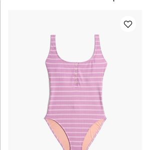 Madewell Henley One-Piece Swimsuit in Stripe
